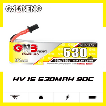 Load image into Gallery viewer, GAONENG GNB LiHV 1S 3.8V 530mAh 90C A30 Cabled LiPo Battery